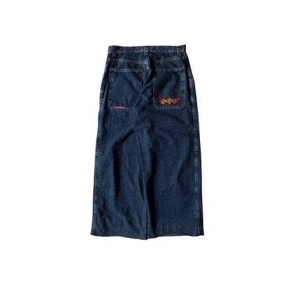 Urban Streetwear Embroidery Baggy Denim