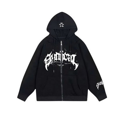 'Synical' Streetwear Hip Hop Zip-Up Hoodie