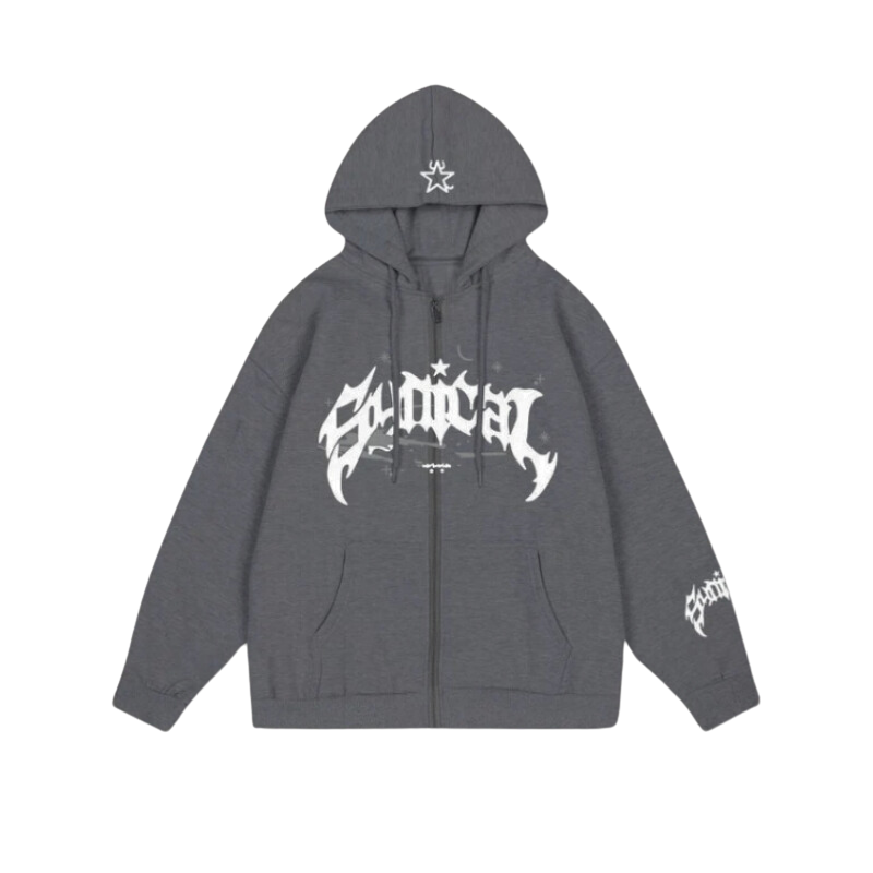 'Synical' Streetwear Hip Hop Zip-Up Hoodie