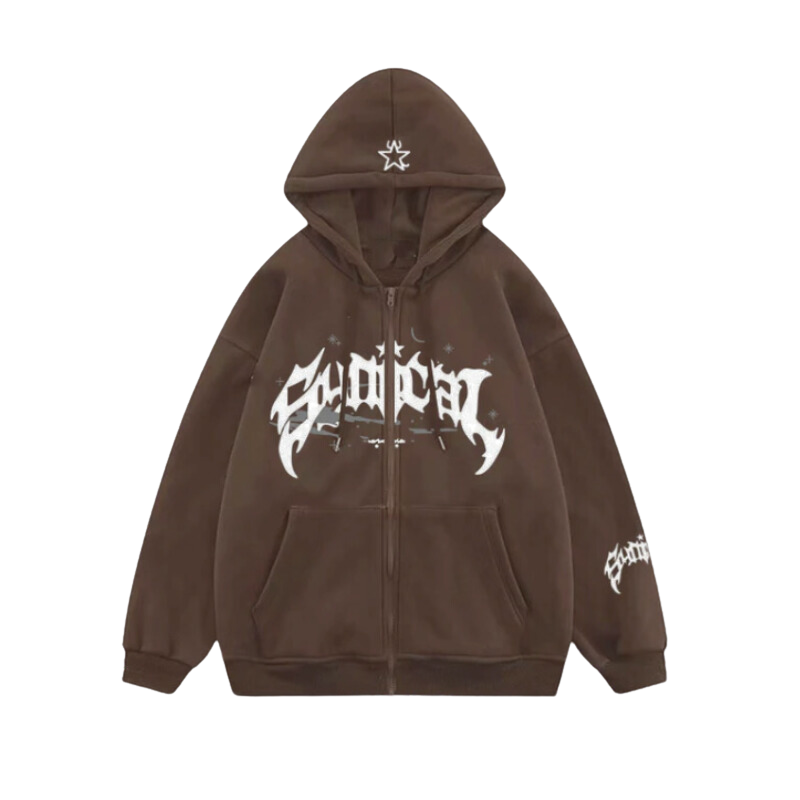 'Synical' Streetwear Hip Hop Zip-Up Hoodie