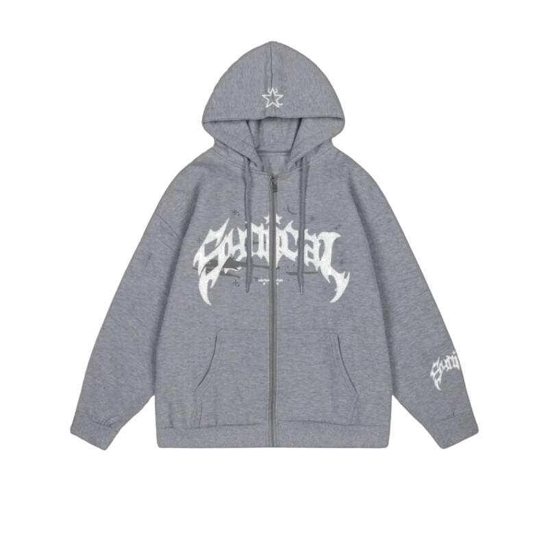 'Synical' Streetwear Hip Hop Zip-Up Hoodie