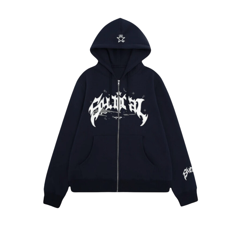 'Synical' Streetwear Hip Hop Zip-Up Hoodie