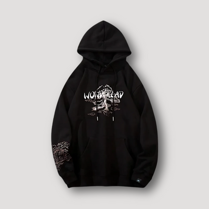 Japanese Graphic Landscapes Pullover Hoodie