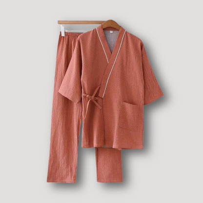 Japanese Jinbei Wrap Style kimono Outfit Set