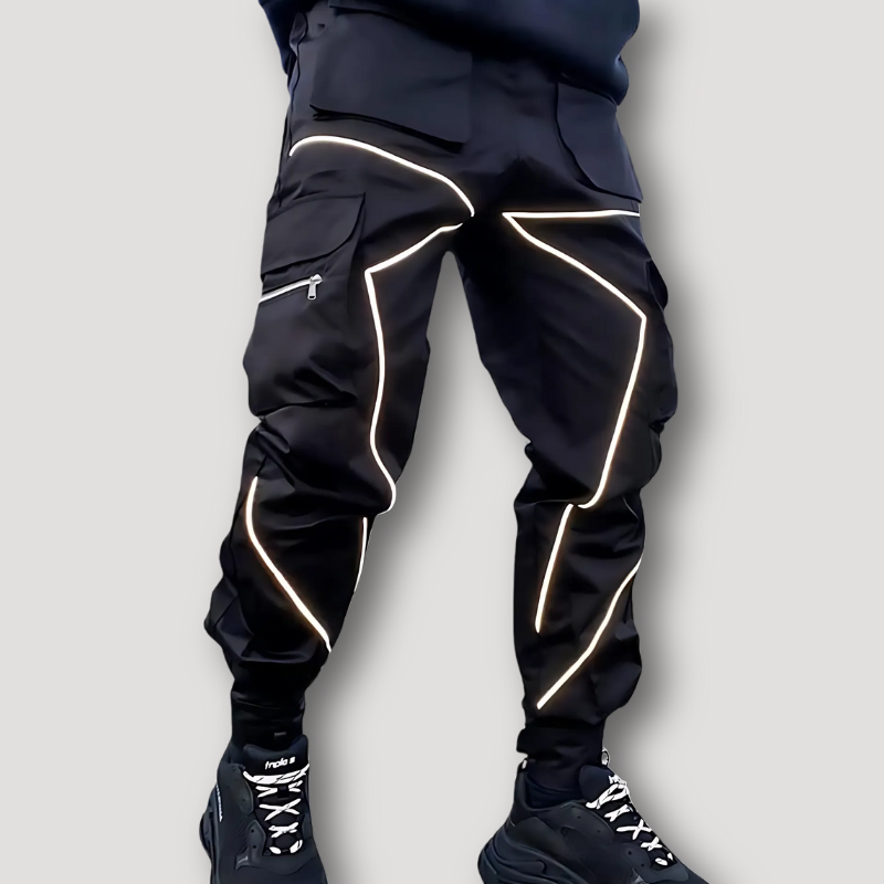 Reflective Tactical Cargo Pockets Jogger Pants