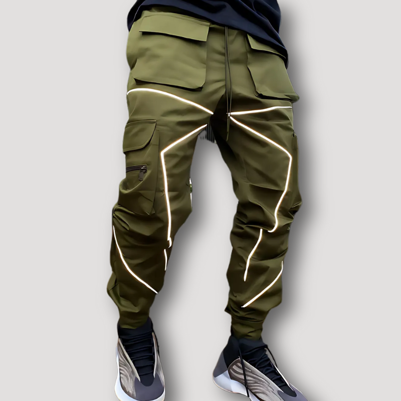 Reflective Tactical Cargo Pockets Jogger Pants