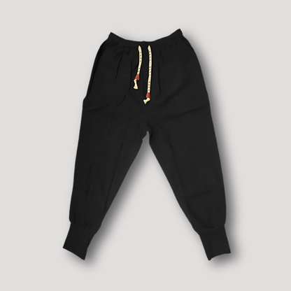 Baggy Loose Fit Tapered Ankle Black Pants