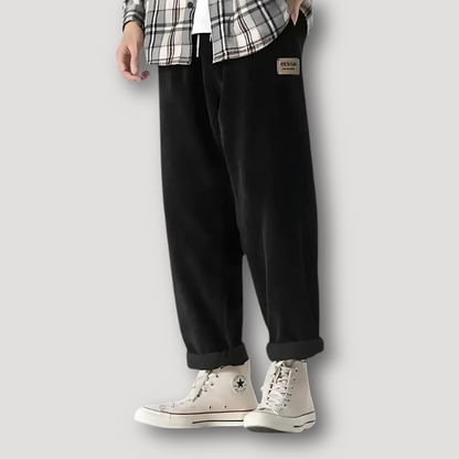 Retro Baggy Loose Fit Corduroy Pants for Men