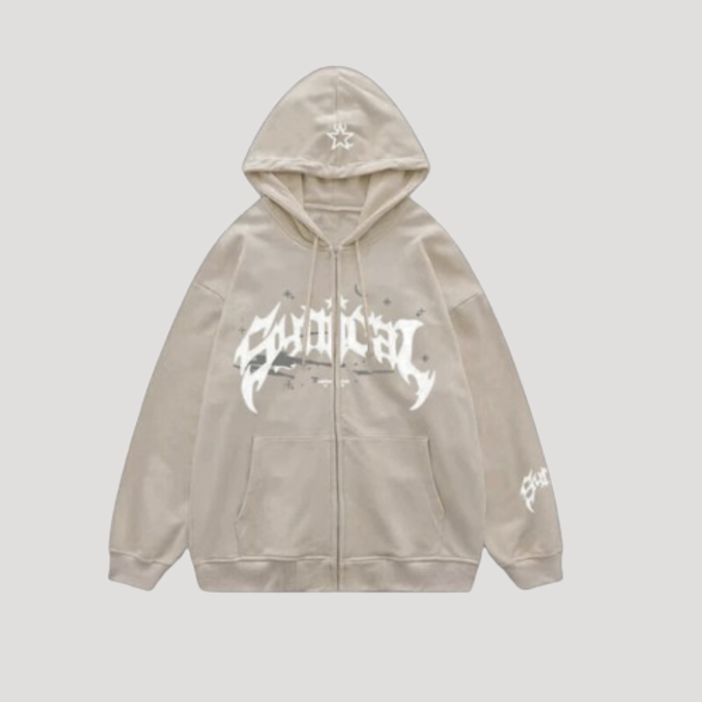 'Synical' Streetwear Hip Hop Zip-Up Hoodie