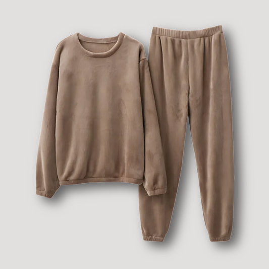 Plush Fleece Two-piece Set Oversized Loungewear for Women