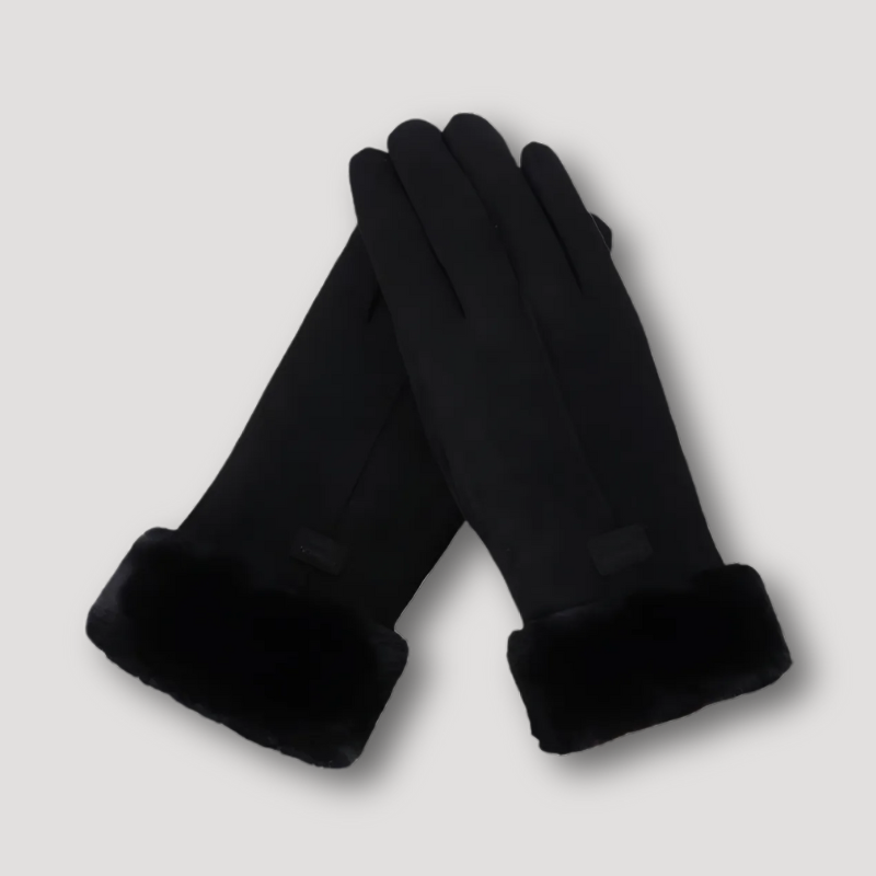 Elegant Soft Plush Fleece-lined Touchscreen Winter Gloves