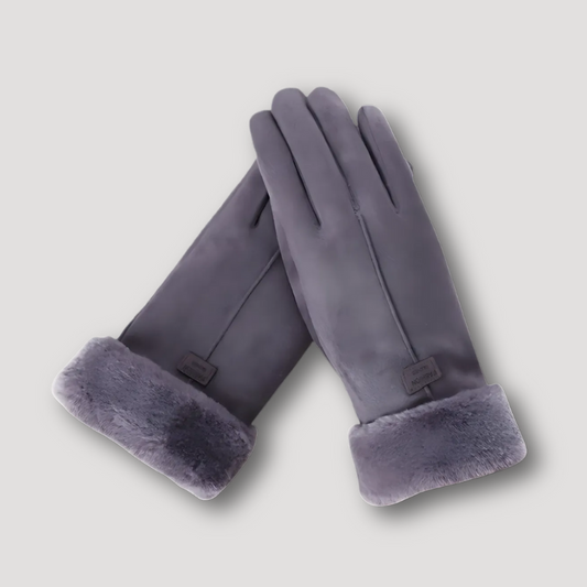 Elegant Soft Plush Fleece-lined Touchscreen Winter Gloves