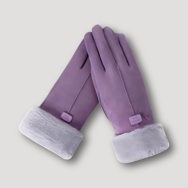 Elegant Soft Plush Fleece-lined Touchscreen Winter Gloves