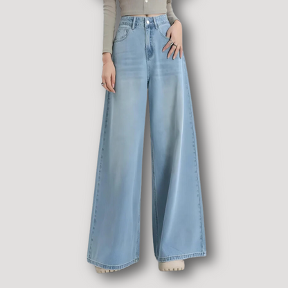 Wide Leg Regular Waist Streetwear Style Denim Jeans