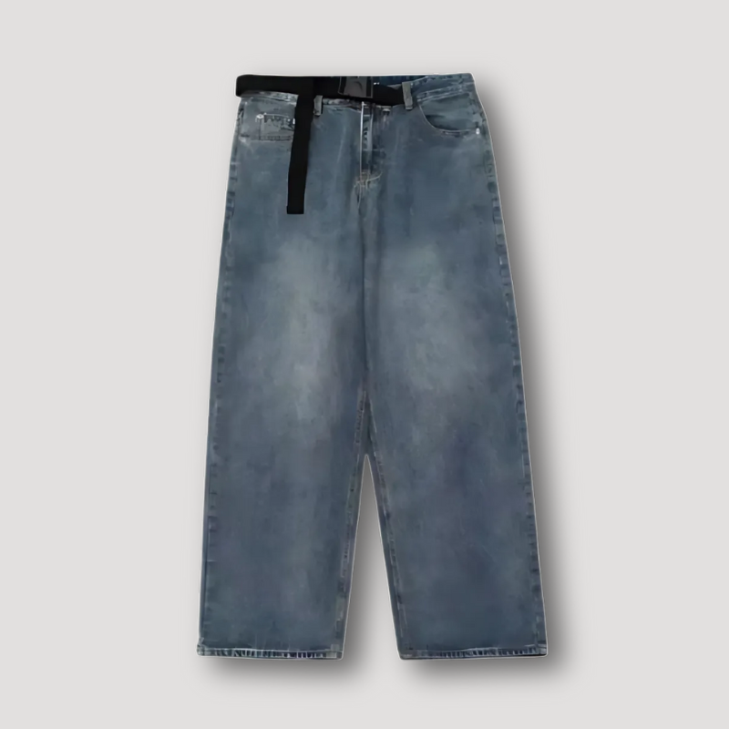 Retro 90s Washed Oversized Wide Leg Denim Jeans