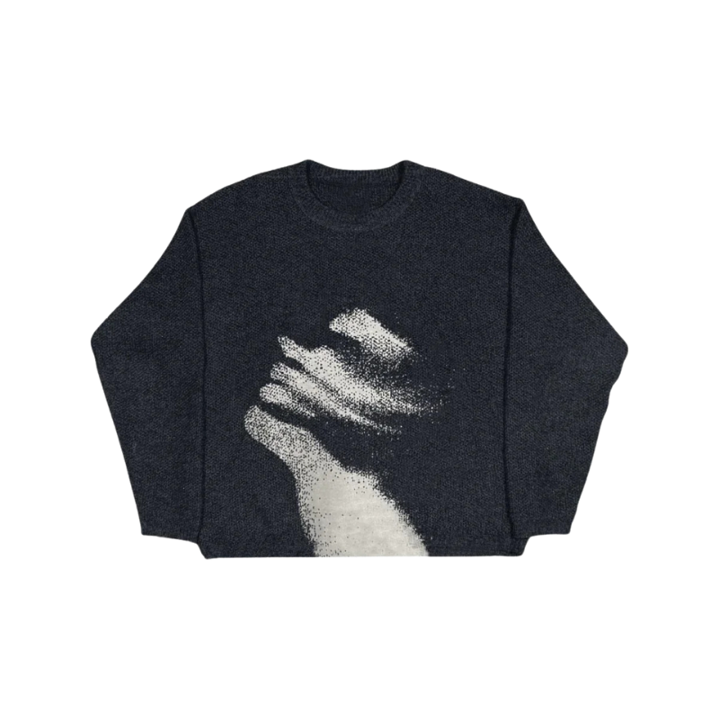 Streetwear Y2K Retro Hip-Hop Knit Men’s Sweater