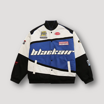 Zip Up Vintage Graphic Racing Sporty Jacket